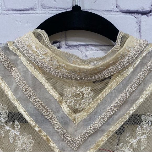 Nanette Lepore Women’s Lace Inset Embroidered Top Small - Picture 9 of 11